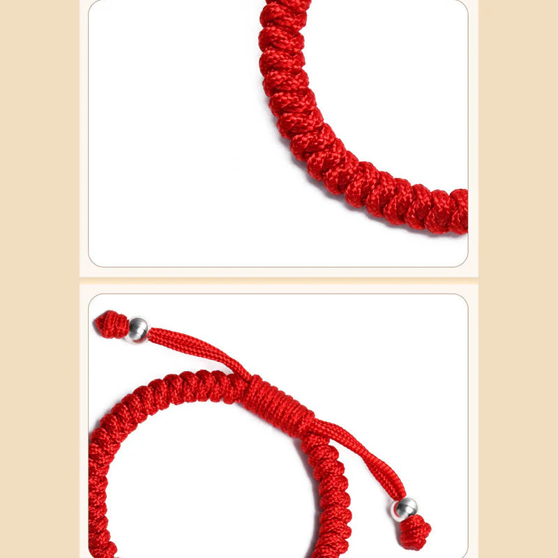 Buddha Stones 925 Sterling Silver Chinese Lock Charm Multicolored Red String Protection Handmade Braided Kids Bracelet (Extra 35% Off | USE CODE: FS35)