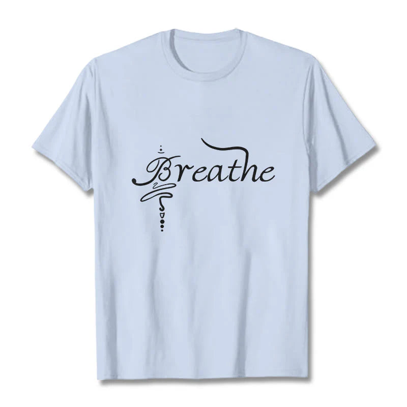 Buddha Stones Breathe Word Tee T-shirt