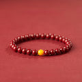 Buddha Stones Natural Cinnabar Amber Stone Calm Bracelet
