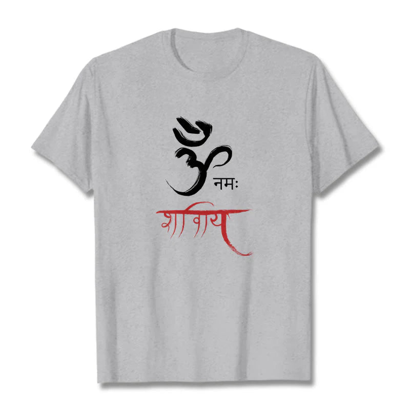 Buddha Stones OM NAMAH SHIVAYA Mantra Sanskrit Tee T-shirt