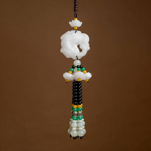 Buddha Stones FengShui Jade PiXiu Blessing Car Pendant Decoration