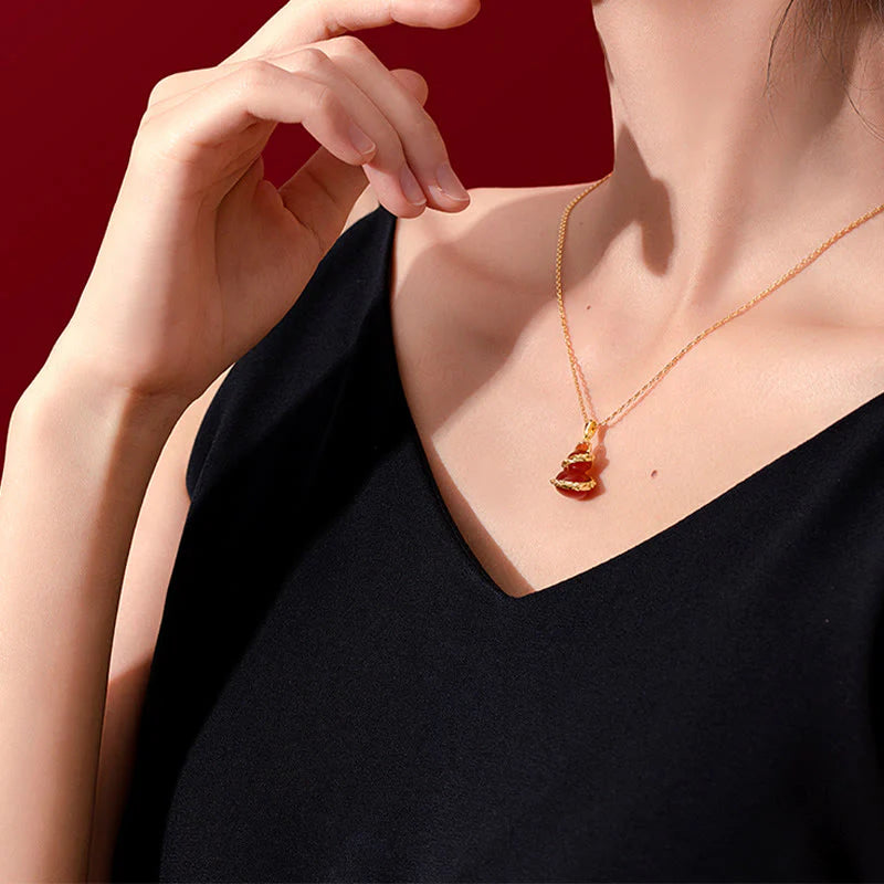 Buddha Stones Red Agate Year Of The Snake Gourd Luck Bracelet Necklace Pendant (Extra 30% Off | USE CODE: FS30)