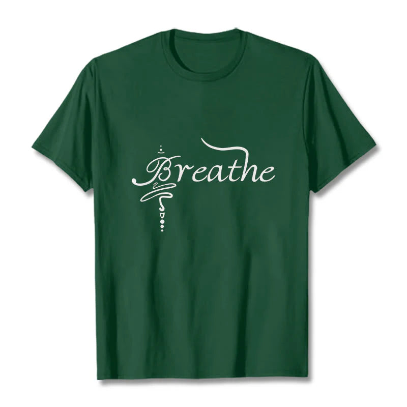 Buddha Stones Breathe Word Tee T-shirt
