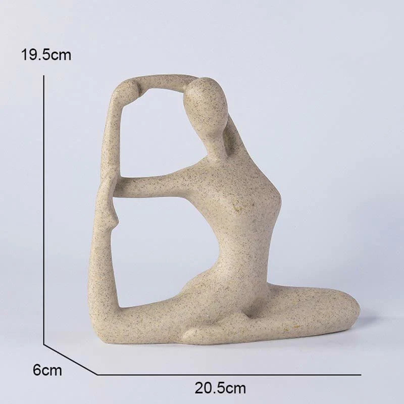 Buddha Stones Abstract Yoga Meditating Exercise Resin Spiritual Figurine Sculpture Desk Decoration