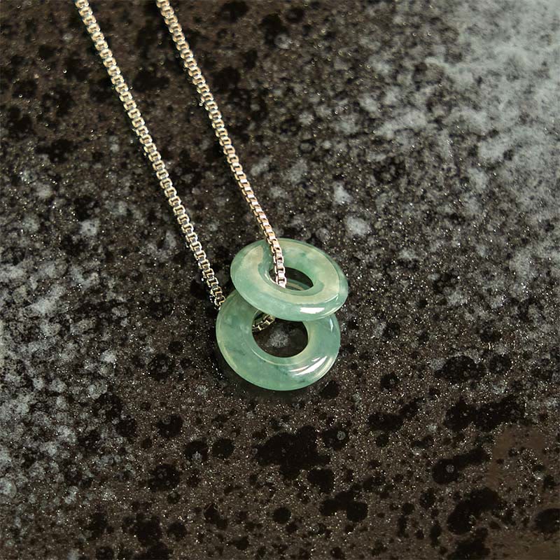 FREE Today: Fortune and Luck Jade Double Peace Buckle Necklace Pendant
