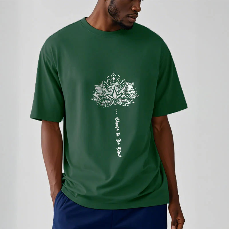 Buddha Stones Choose To Be Kind Geometric Flower Tee T-shirt