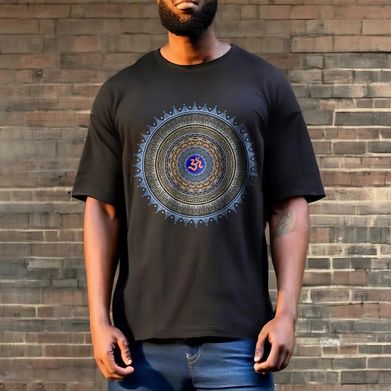Buddha Stones Mandala Flower OM Pattern Tee T-shirt