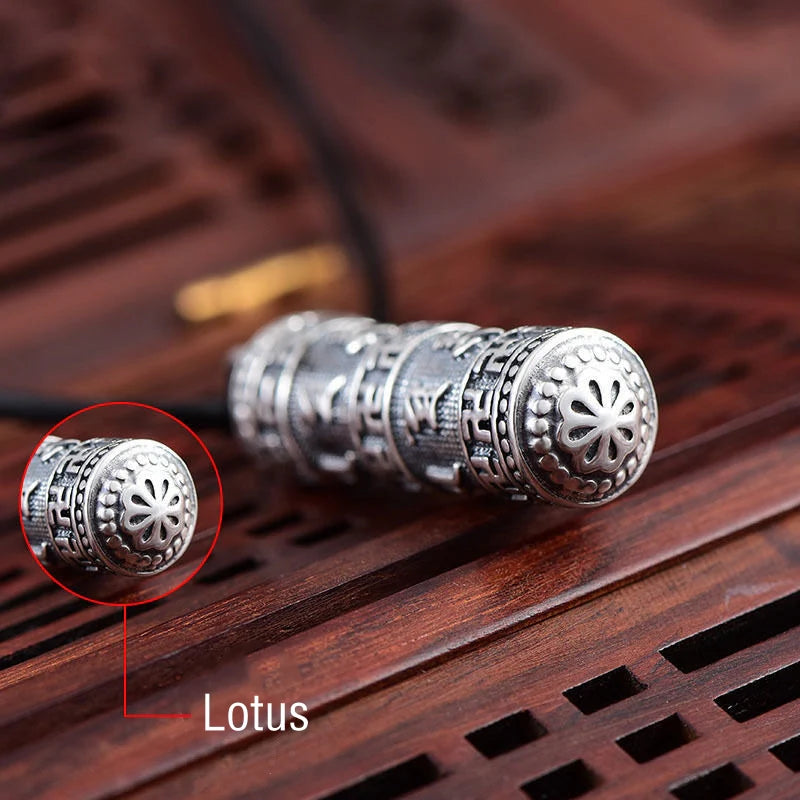 Buddha Stones Tibetan Om Mani Padme Hum Buddha Swastika Luck Necklace Pendant