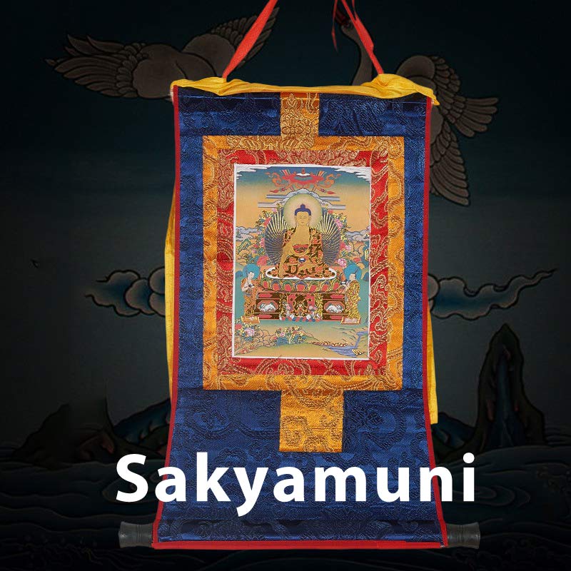 Buddha Stones Tibetan Framed Thangka Blessing Protection Decoration (Extra 30% Off | USE CODE: FS30)