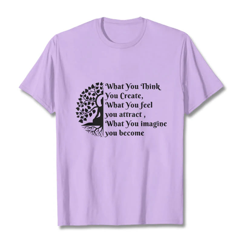 Buddha Stones Half-meditation Buddha Tree Tee T-shirt