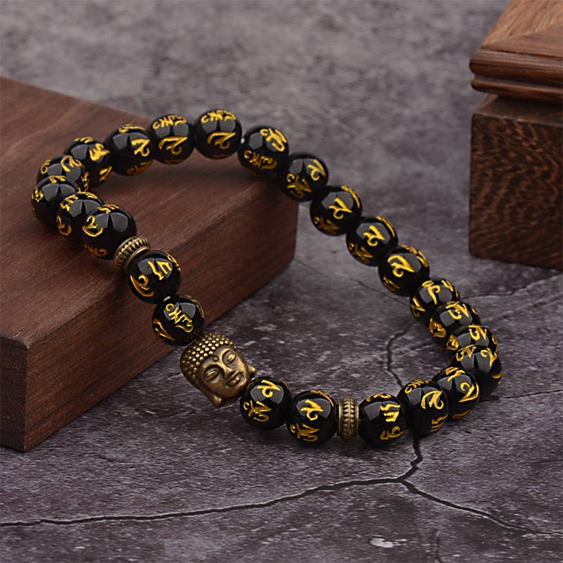 Buddha Stones Tibetan Buddha Mantra Amulet Bracelet (Extra 35% Off | USE CODE: FS35)