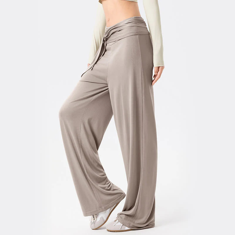 Buddha Stones Casual Lace-up Breathable Sports Women's Wide Leg Pants