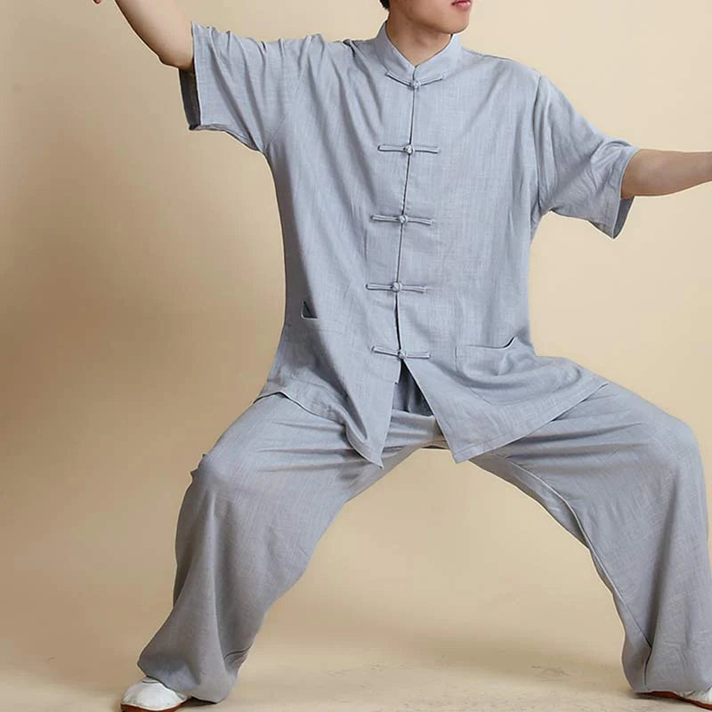 Buddha Stones Meditation Zen Prayer Spiritual Tai Chi Qigong Practice Unisex Embroidery Clothing Set (Extra 30% Off | USE CODE: FS30)
