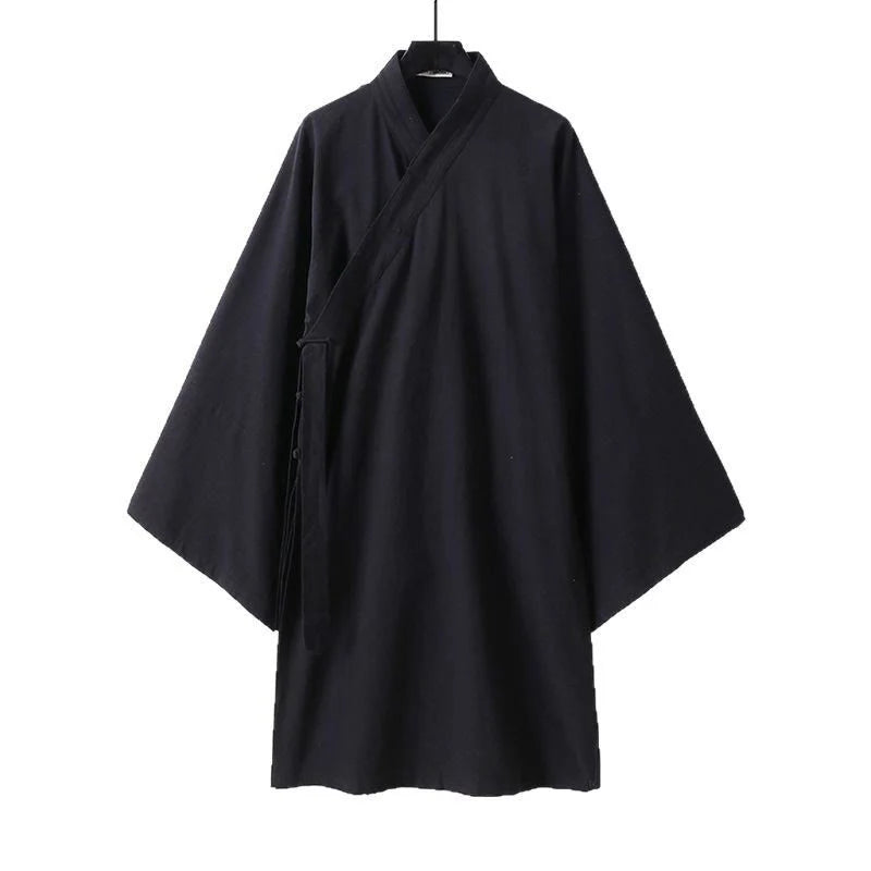 Buddha Stones Wudang Traditional Tai Chi Ceremony Long Wide Sleeve Men's Taoist Long Robe