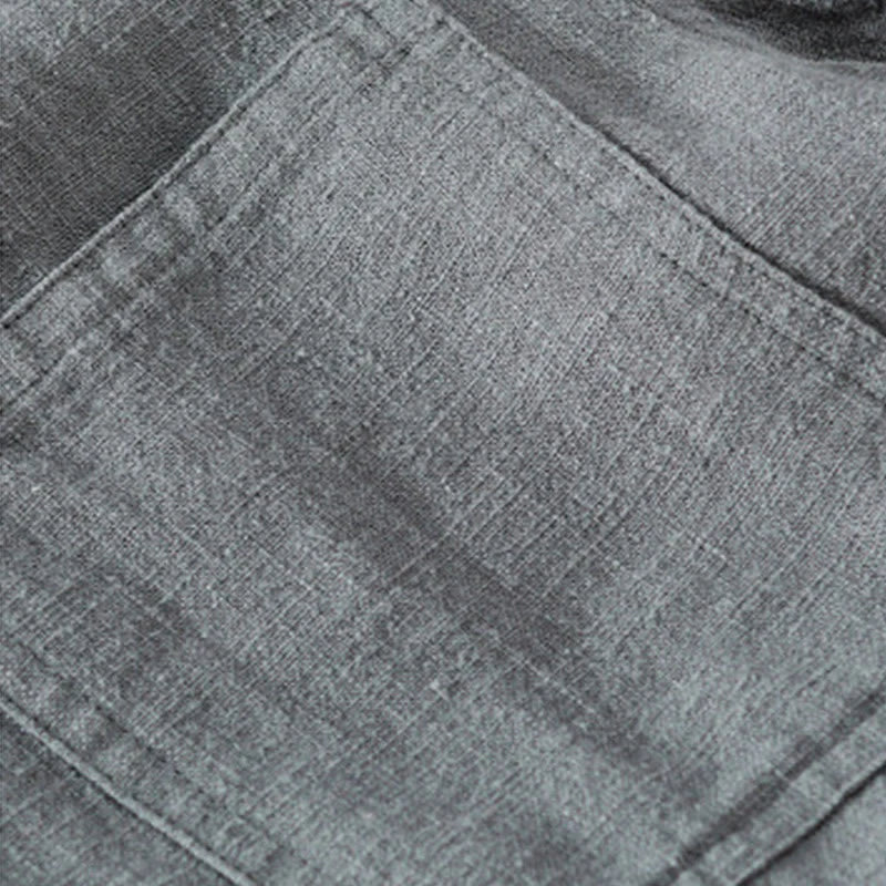 Buddha Stones Commute Fall Solid Color Lapel Men's Long Sleeve Cotton Linen Shirt With Pocket