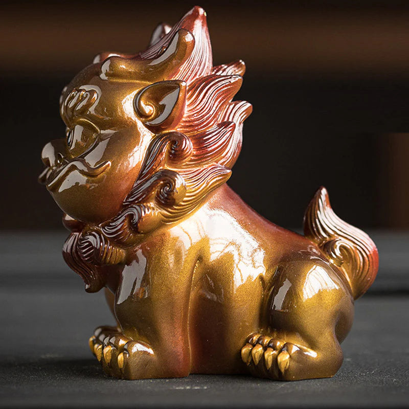 Buddha Stones Color Changing Small PiXiu Resin Tea Pet Wealth Home Figurine Decoration