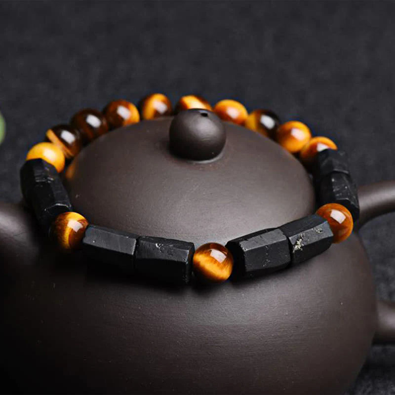 Buddha Stones May Confidence Guide Your Way Black Tourmaline Bracelet Includes Gift Message Card