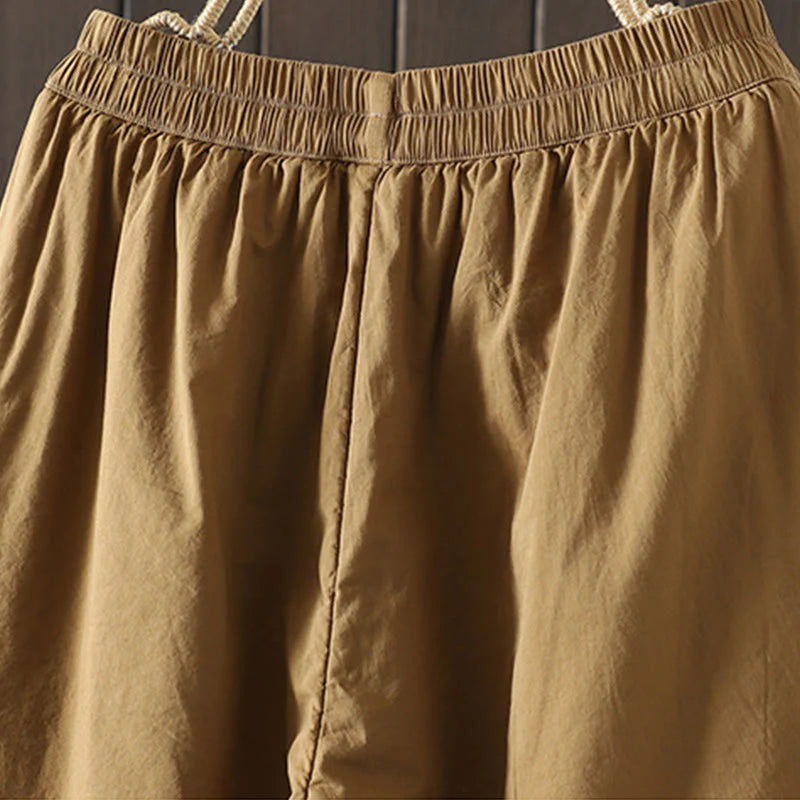 Buddha Stones Plain Warm Women's Harem Pants With Pockets