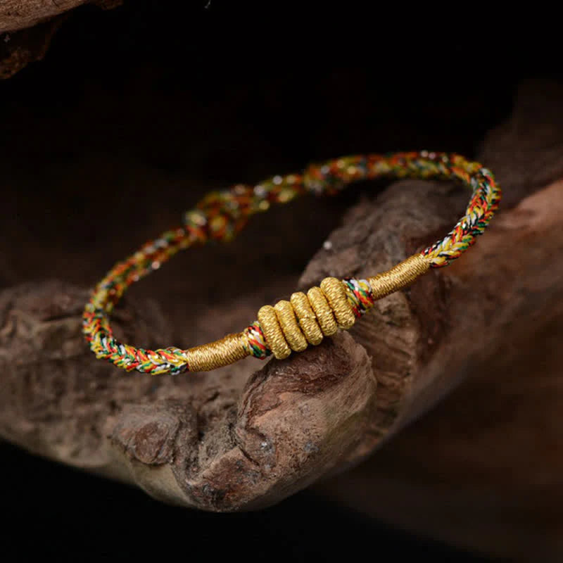 Buddha Stones Handmade Colorful King Kong Knot Protection Braid String Bracelet