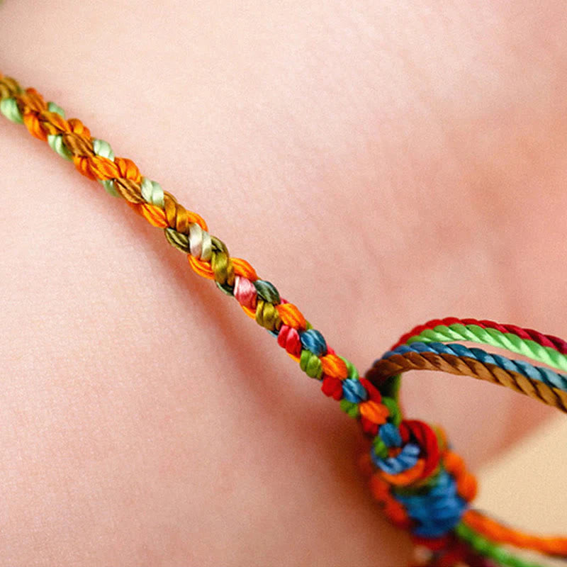 Buddha Stones May all your wishes come true Lucky Multicolored Bracelet