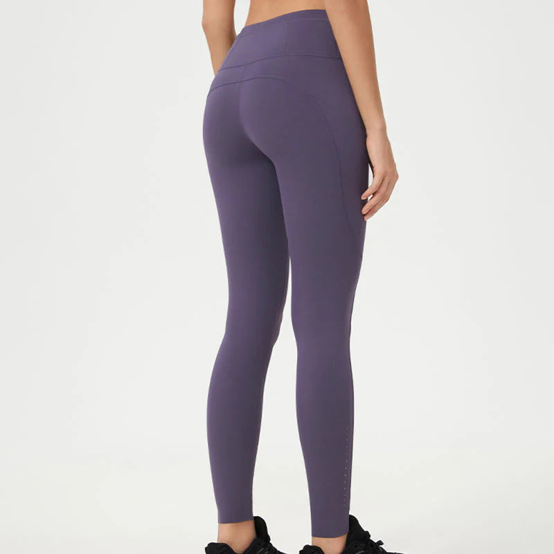 Buddha Stone Solid Color High Waist Sports Fitness Leggings Women's Yoga Pants