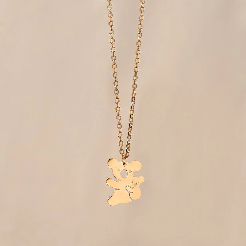 Buddha Stones FOR DEAREST MOTHER Koala Titanium Steel Calm Necklace Pendants Includes Gift Message Card