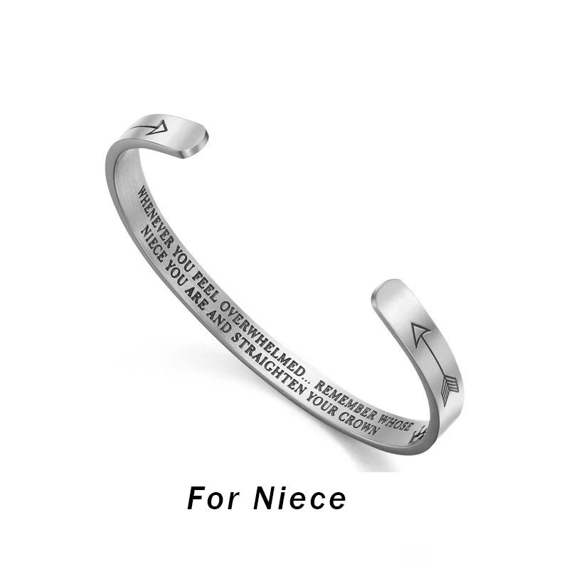 Buddha Stones Inspirational Bracelets Personalized Gift for Her Him Engraved Mantra Cuff Bangle Crown Jewelry (Extra 40% Off | USE CODE: FS40)