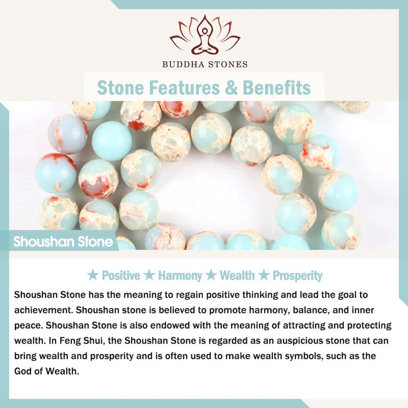 Buddha Stones Shoushan Stone Copper Coin Money From All Directions Wealth Bracelet