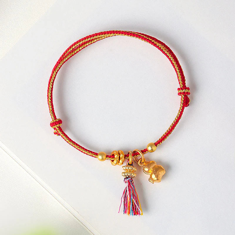 Buddha Stones Year Of The Horse Success Strength Braided String Adjustable Bracelet