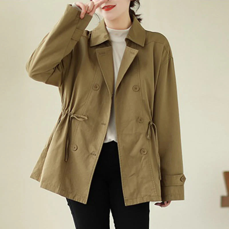 Buddha Stones Women's Long Sleeve Button Cotton Jacket
