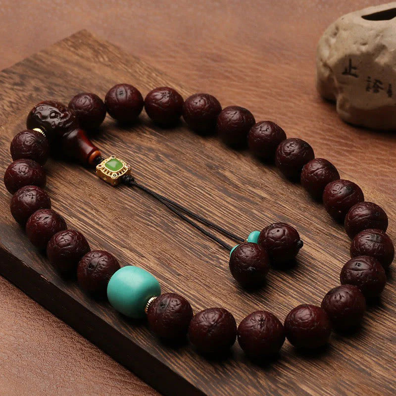 Buddha Stones Tibetan Bodhi Seed Agate Bead Luck Wealth Tassel Charm Wrist Mala (Extra 30% Off | USE CODE: FS30)