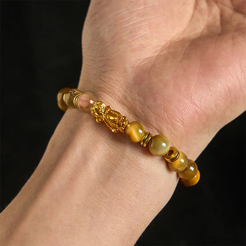 FREE Today: Wealth and Courage Various Color Tiger Eye Beads Pixiu Bracelet