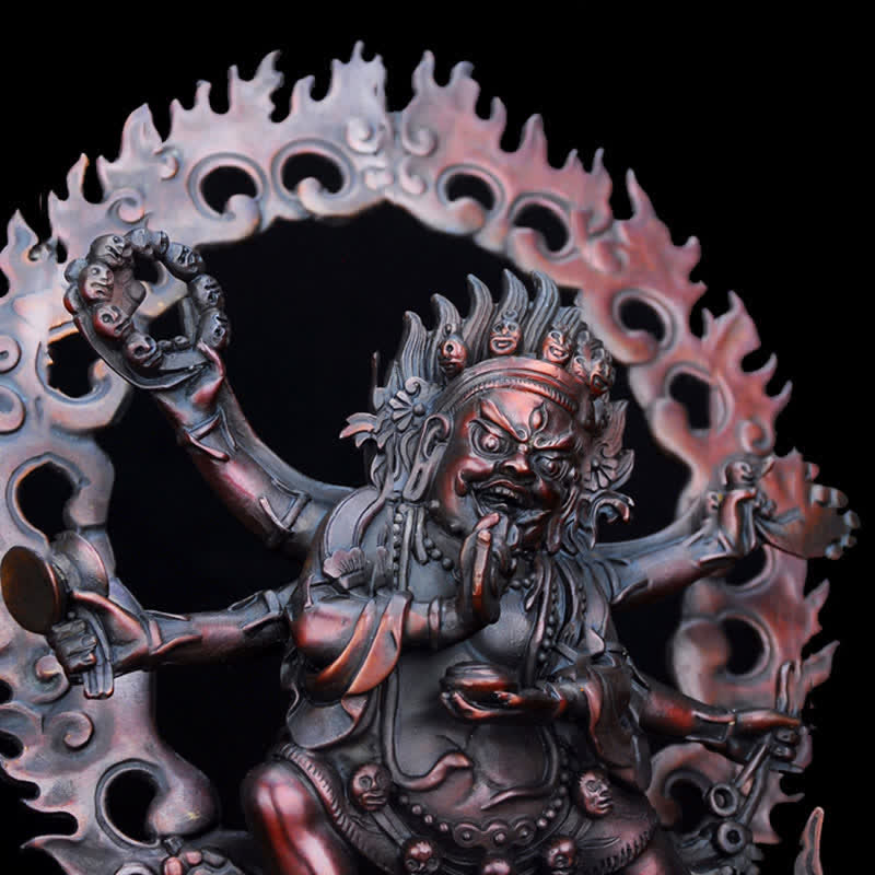 Buddha Stones Tibet Mahakala Bodhisattva Figurine Compassion Copper Statue Decoration