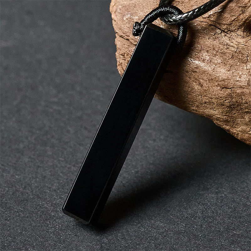 FREE Today: Transformation and Fulfilment Black Obsidian Blue Sandstone Necklace Pendant