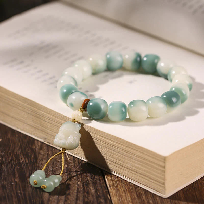 Buddha Stones Gradient Bodhi Seed Nine Tailed Fox Cat Paw Claw Pine Cone Peace Bracelet (Extra 40% Off | USE CODE: FS40)