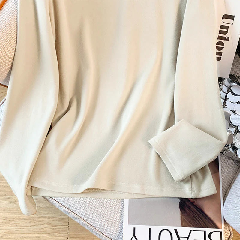 Buddha Stones Spring Solid Color Stand Collar Frog-button Design Women's Cotton Long Sleeve Shirt