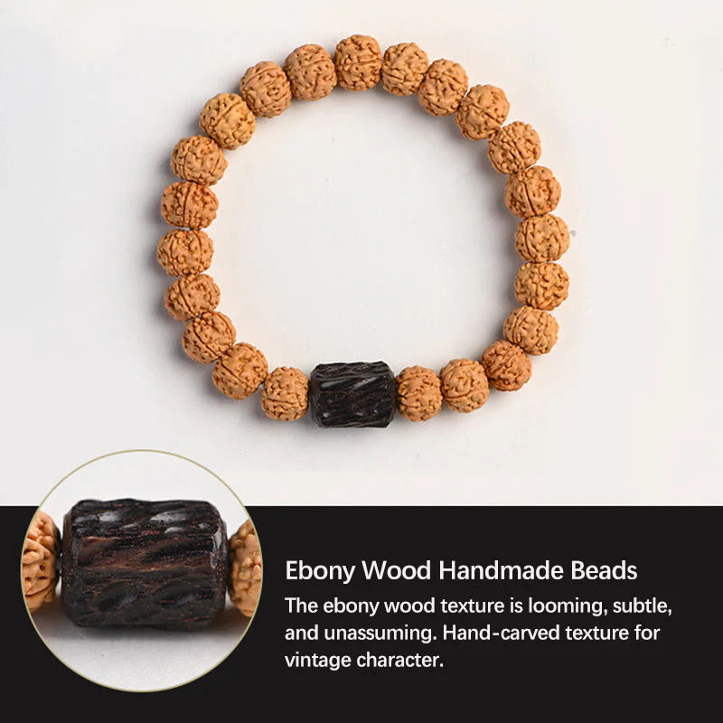 Buddha Stones Tibet Rudraksha Bodhi Seed Wealth Auspiciousness Bracelet