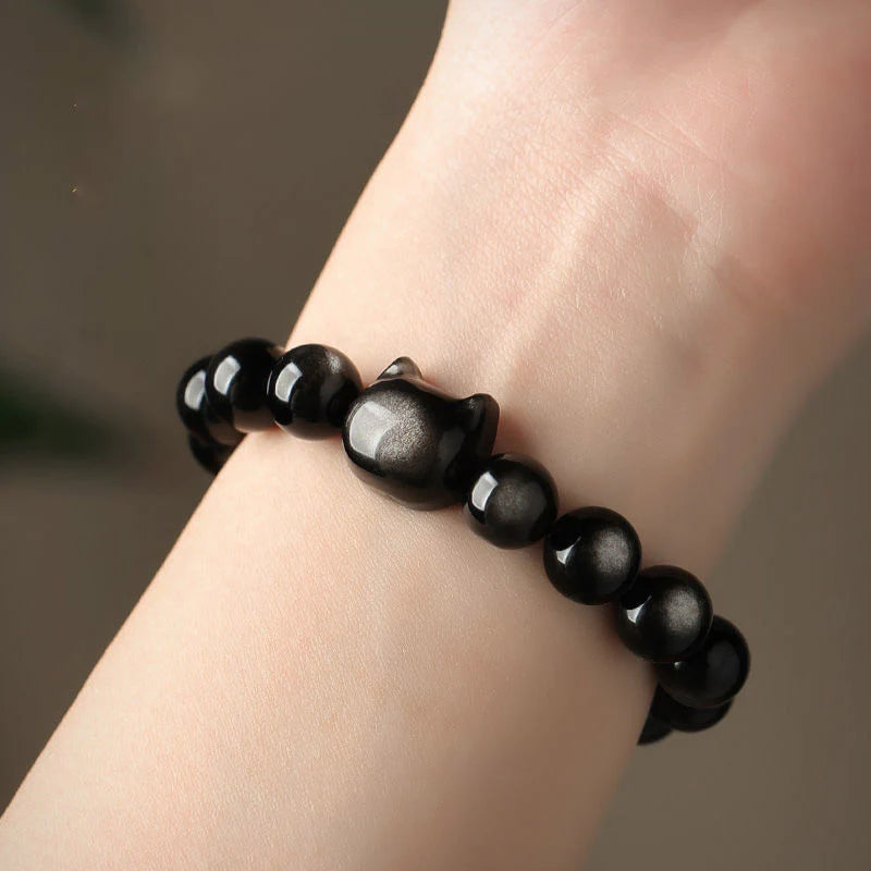 Buddha Stones All the best for Luck and Confidence Lovely Cat Bracelet Includes Gift Message Card