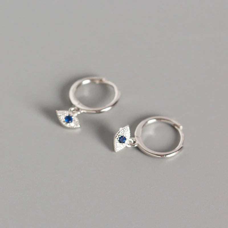 Buddha Stones 925 Sterling Silver Evil Eye Blessing Protection Stud Earrings
