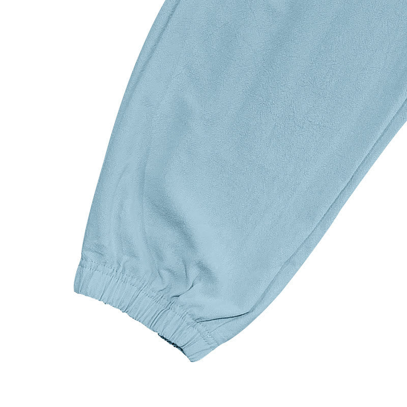 Buddha Stones Solid Color Linen Drawstring Men's Cargo Pants With Pockets