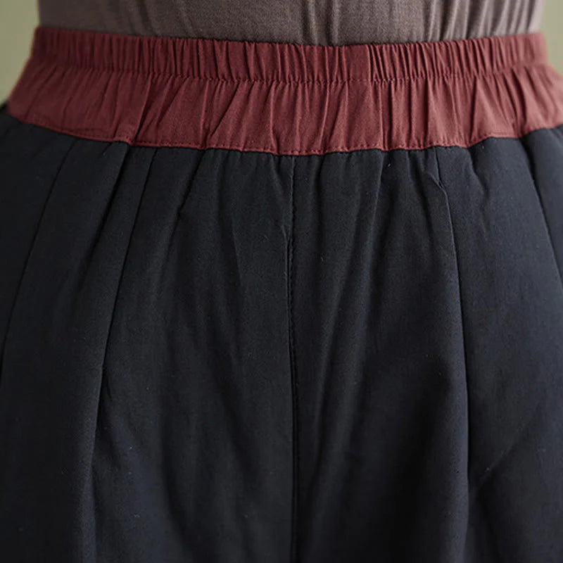 Buddha Stones Casual Plain Women's Wide Leg Pants With Pockets