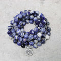 Buddha Stones Natural Blue Aventurine Lotus Peace Necklace Bracelet
