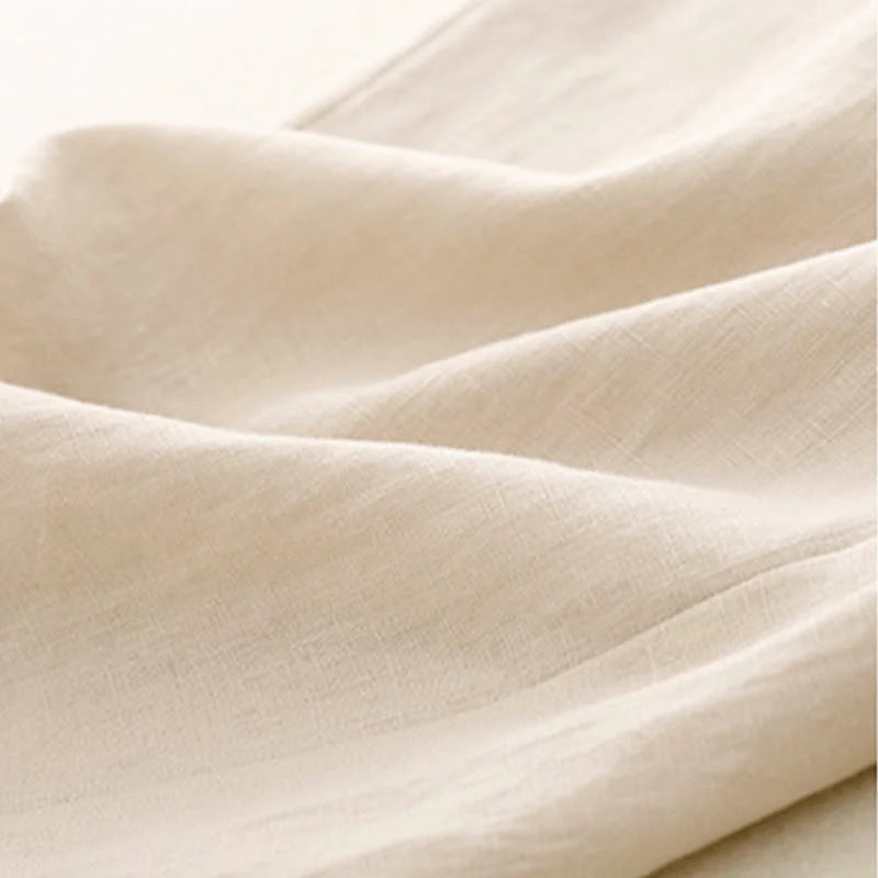 Buddha Stones Women's Spring Plain Simple 7-8 Length Cotton Pants With Pockets