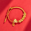 Buddha Stones Year Of The Horse Red String Five-Emperor Coins Luck Bracelet