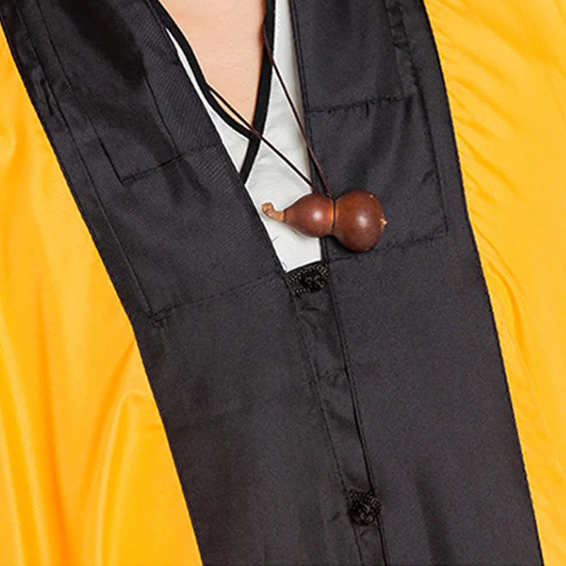 Buddha Stones Wudang Solid Color Long Wide Sleeve Unisex Taoist Robe Kimono For Qigong Tai Chi Ceremony