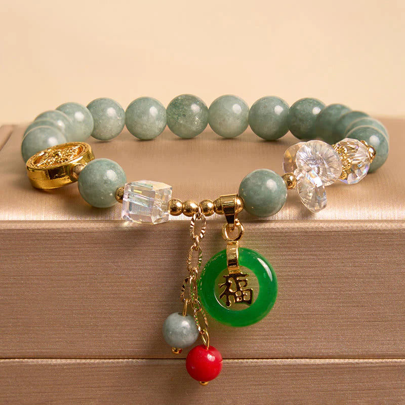 FREE Today: Blessing Good Luck Fu Character Charm Healing Bracelet