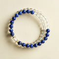 Buddha Stones Lapis Lazuli Clear Quartz Balance Beaded Bracelet