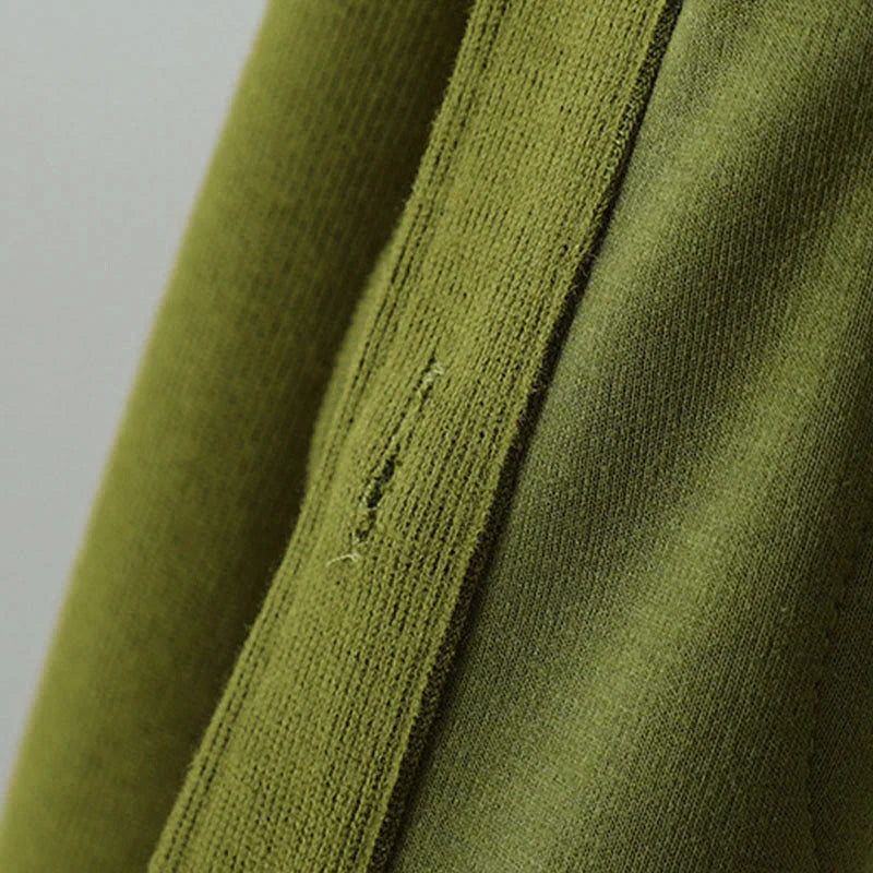 Buddha Stones Solid Color Buttons Down Decorative Pocket Women's Long Sleeve Cardigan