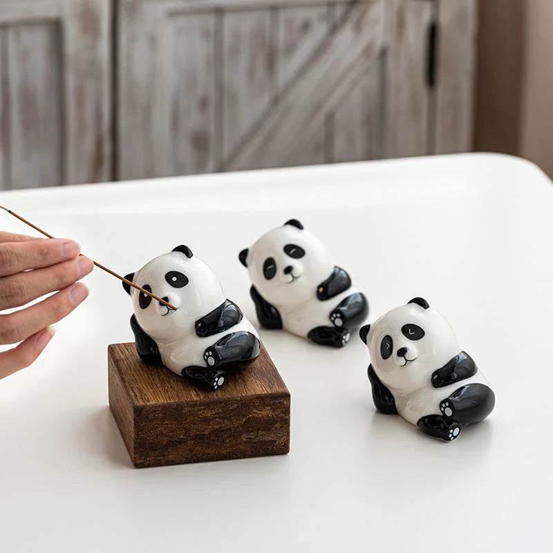 Buddha Stones Panda Shape Home Decoration Incense Burner