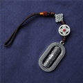 Buddha Stones Tibet Om Mani Padme Hum Prayer Wheel Peace Rotatable Car Hanging Decoration